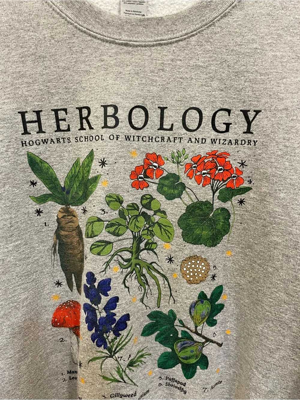 Harry Potter “Herbology” Hogwarts School of Witchcraft and Wizardry Sweatshirt